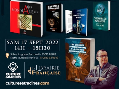 Pierre Hillard en dédicace à la librairie française le 17 septembre 2022