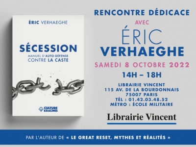 Éric Verhaeghe en dédicace à la librairie Vincent le 8 octobre 2002