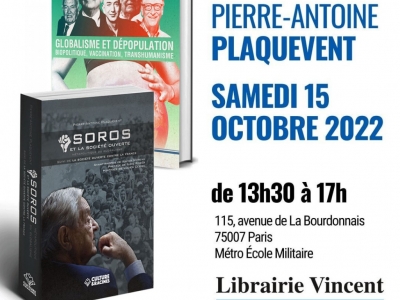 Pierre-Antoine Plaquevent en dédicace à la Librairie Vincent le 15 octobre 2022 !