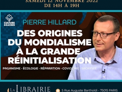 Pierre Hillard en dédicace à la librairie française le 12 novembre 2022