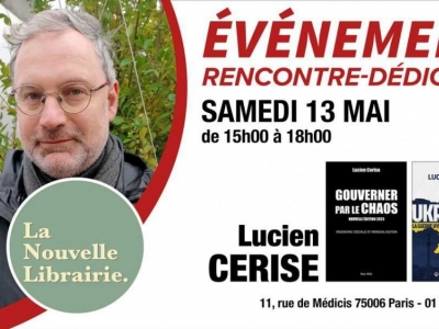 Lucien Cerise en dédicace à la Nouvelle Librairie le 13 mai 2023