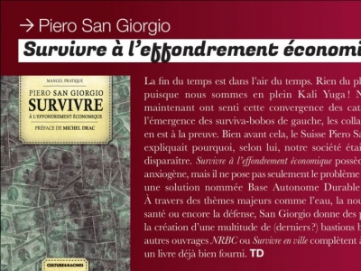 Recension de « Survivre à l’effondrement économique » de Piero San Giorgio dans R&A