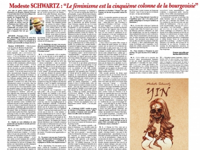 Entretien avec Modeste Schwartz : « Le féminisme est la cinquième colonne de la bourgeoisie »