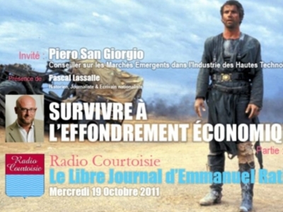 Piero San Giorgio  présente « Survivre à l'effondrement économique » sur Radio Courtoisie
