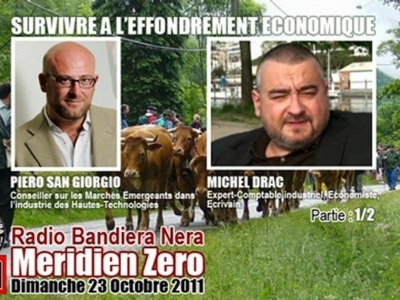 Piero San Giorgio sur Méridien Zéro pour présenter « Survivre à l’effondrement économique »