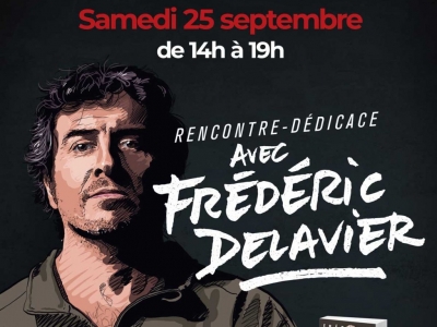Frédéric Delavier en séance de dédicace à librairie Vincent le 25 septembre 2021